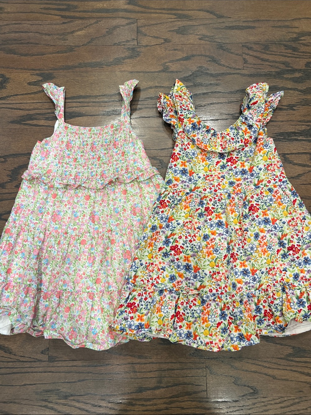Janie and Jack Size 5 Floral Dress Bundle - Pastel & Primary Multi-Colored